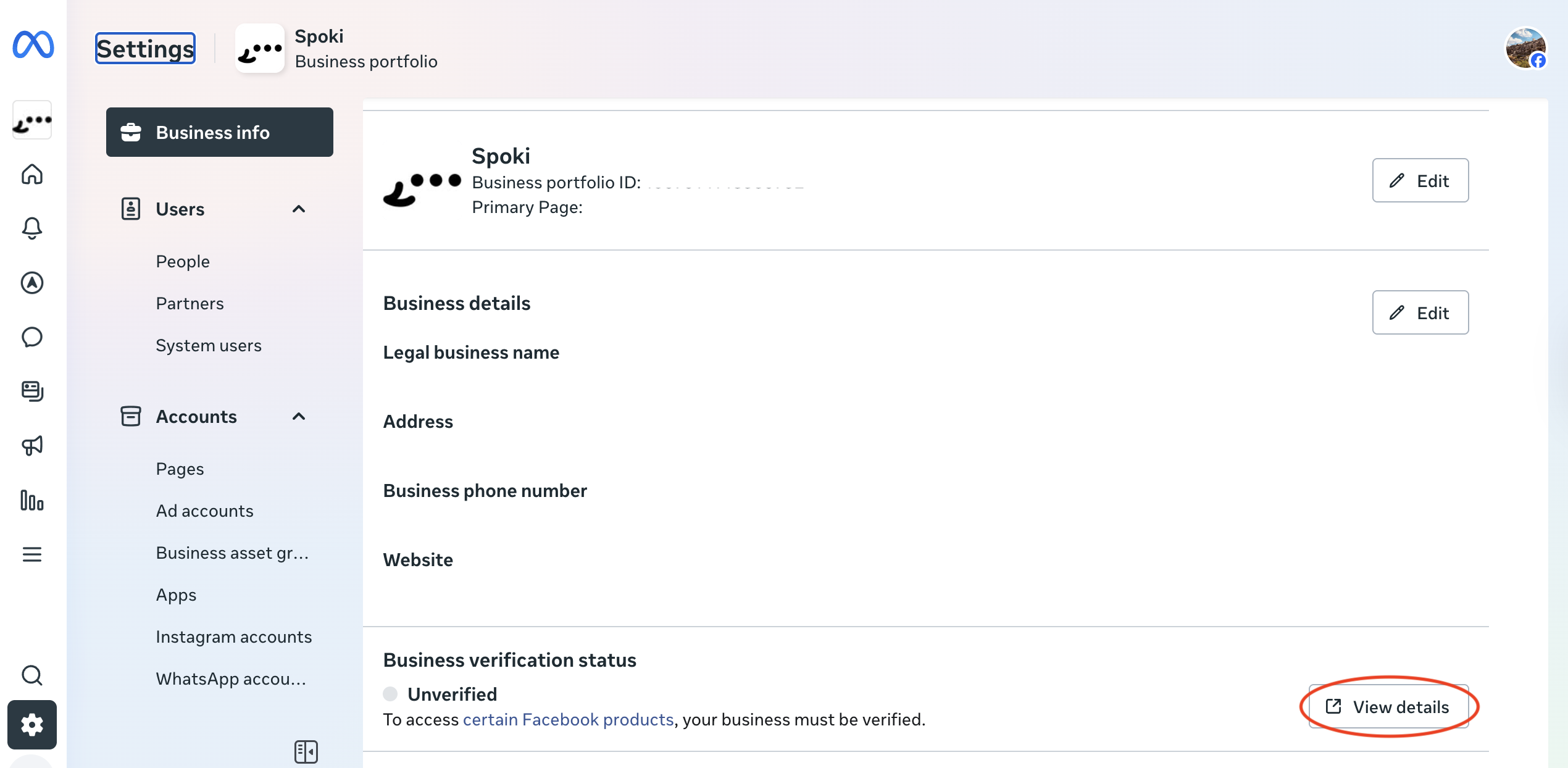 2. Verify Meta Business Manager - Supporto Spoki